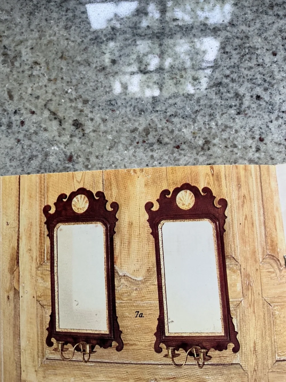 Rare George I Walnut Mirror with Brass Candler Holder
